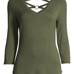 Juniors' Size Small Double V T-Shirt